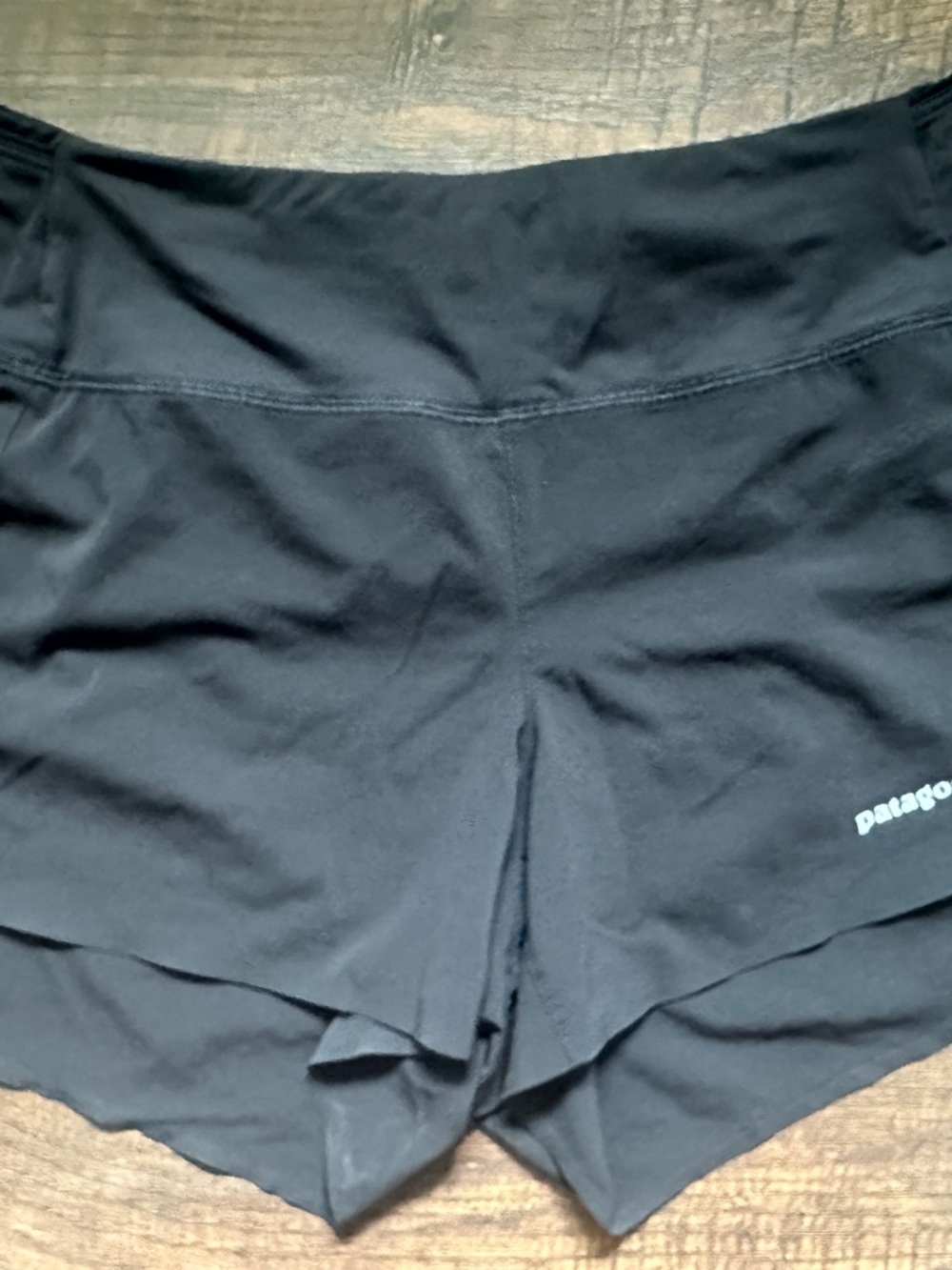 Patagonia Running Shorts Womens S Black 3” Inseam Lined Zip Pocket